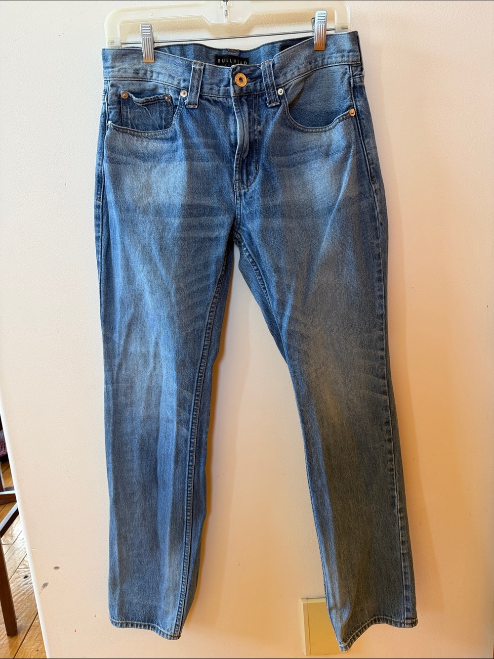 Bullhead Slim Straight Men's Denim Jeans - Medium Blue Wash